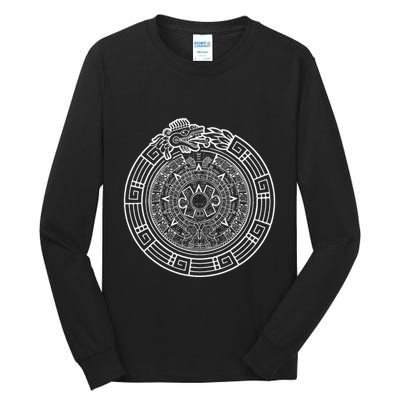 Quetzalcoatl Ouroboros Aztec Serpent Aztec Sun Stone Tall Long Sleeve T-Shirt