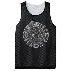 Quetzalcoatl Ouroboros Aztec Serpent Aztec Sun Stone Mesh Reversible Basketball Jersey Tank