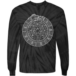 Quetzalcoatl Ouroboros Aztec Serpent Aztec Sun Stone Tie-Dye Long Sleeve Shirt