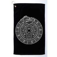 Quetzalcoatl Ouroboros Aztec Serpent Aztec Sun Stone Golf Towel