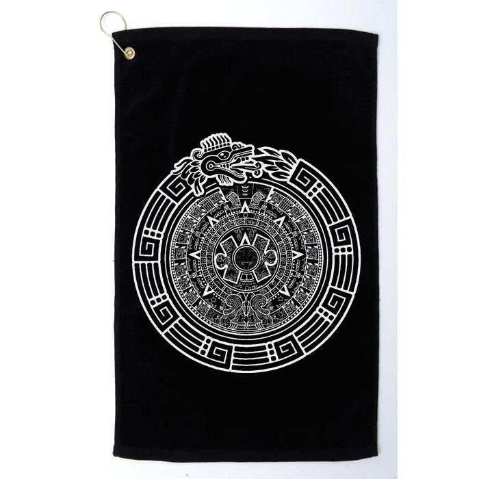 Quetzalcoatl Ouroboros Aztec Serpent Aztec Sun Stone Golf Towel