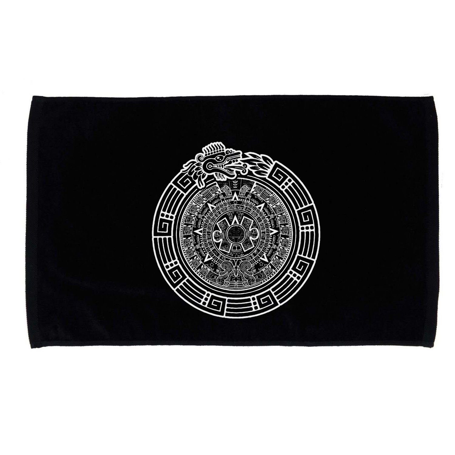 Quetzalcoatl Ouroboros Aztec Serpent Aztec Sun Stone Microfiber Hand Towel