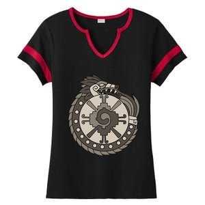 Quetzalcoatl Ouroboros Aztec Ancient Mayan Inca Toltec Ladies Halftime Notch Neck Tee