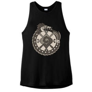 Quetzalcoatl Ouroboros Aztec Ancient Mayan Inca Toltec Ladies PosiCharge Tri-Blend Wicking Tank