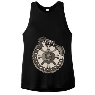 Quetzalcoatl Ouroboros Aztec Ancient Mayan Inca Toltec Ladies PosiCharge Tri-Blend Wicking Tank