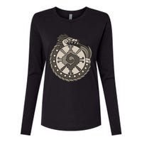 Quetzalcoatl Ouroboros Aztec Ancient Mayan Inca Toltec Womens Cotton Relaxed Long Sleeve T-Shirt