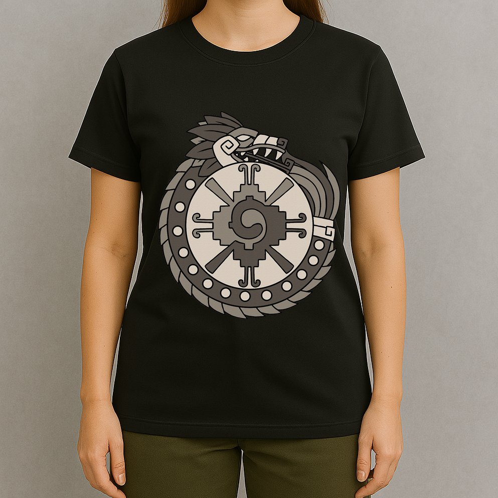Quetzalcoatl Ouroboros Aztec Ancient Mayan Inca Toltec T-Shirt