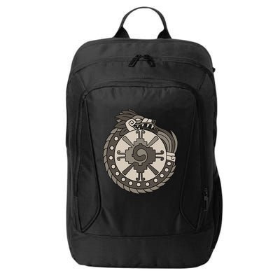 Quetzalcoatl Ouroboros Aztec Ancient Mayan Inca Toltec City Backpack
