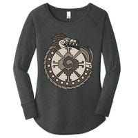 Quetzalcoatl Ouroboros Aztec Ancient Mayan Inca Toltec Women's Perfect Tri Tunic Long Sleeve Shirt