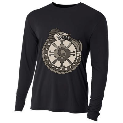 Quetzalcoatl Ouroboros Aztec Ancient Mayan Inca Toltec Cooling Performance Long Sleeve Crew