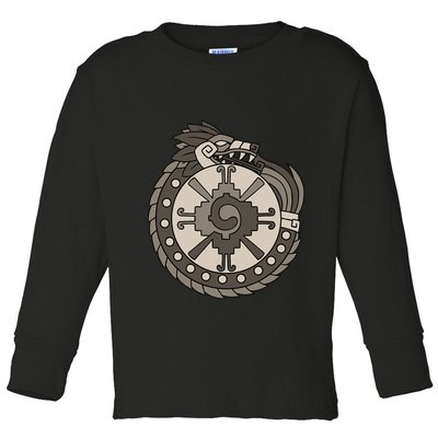 Quetzalcoatl Ouroboros Aztec Ancient Mayan Inca Toltec Toddler Long Sleeve Shirt