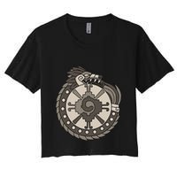 Quetzalcoatl Ouroboros Aztec Ancient Mayan Inca Toltec Crop Top