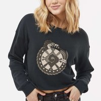 Quetzalcoatl Ouroboros Aztec Ancient Mayan Inca Toltec Cropped Pullover Crew