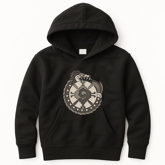 Quetzalcoatl Ouroboros Aztec Ancient Mayan Inca Toltec Kids Hoodie