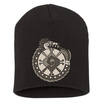 Quetzalcoatl Ouroboros Aztec Ancient Mayan Inca Toltec Short Acrylic Beanie