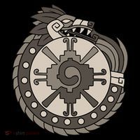 Quetzalcoatl Ouroboros Aztec Ancient Mayan Inca Toltec Zip Tote Bag