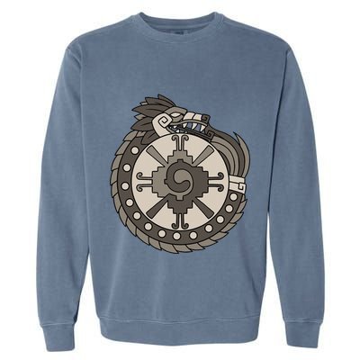 Quetzalcoatl Ouroboros Aztec Ancient Mayan Inca Toltec Garment-Dyed Sweatshirt