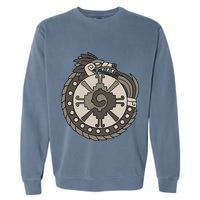 Quetzalcoatl Ouroboros Aztec Ancient Mayan Inca Toltec Garment-Dyed Sweatshirt