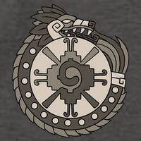 Quetzalcoatl Ouroboros Aztec Ancient Mayan Inca Toltec Vector Backpack