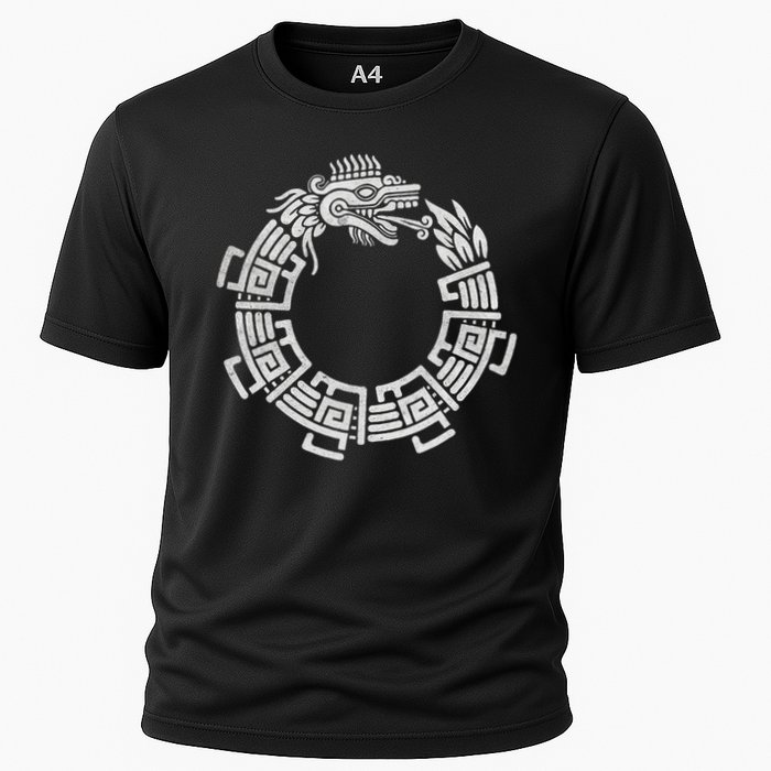 Quetzalcoatl Ouroboros Aztec Serpent Mayan Inca Toltec Cooling Performance Crew T-Shirt