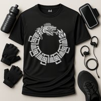 Quetzalcoatl Ouroboros Aztec Serpent Mayan Inca Toltec Cooling Performance Crew T-Shirt