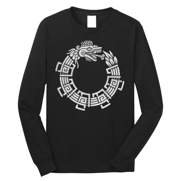 Quetzalcoatl Ouroboros Aztec Serpent Mayan Inca Toltec Long Sleeve Shirt