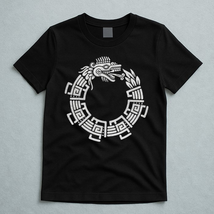 Quetzalcoatl Ouroboros Aztec Serpent Mayan Inca Toltec T-Shirt