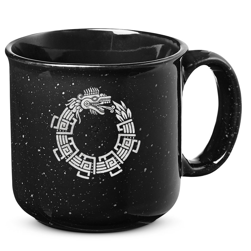 Quetzalcoatl Ouroboros Aztec Serpent Mayan Inca Toltec 15oz Campfire Ceramic Mug