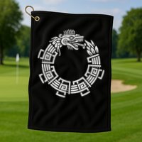Quetzalcoatl Ouroboros Aztec Serpent Mayan Inca Toltec Golf Towel