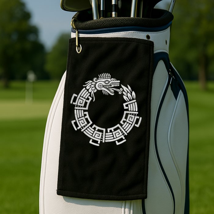 Quetzalcoatl Ouroboros Aztec Serpent Mayan Inca Toltec Golf Towel