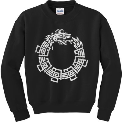 Quetzalcoatl Ouroboros Aztec Serpent Mayan Inca Toltec Kids Sweatshirt