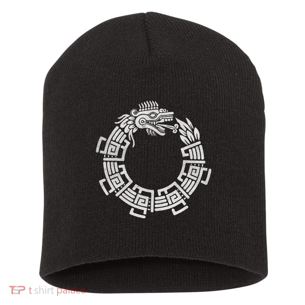 Quetzalcoatl Ouroboros Aztec Serpent Mayan Inca Toltec Short Acrylic Beanie