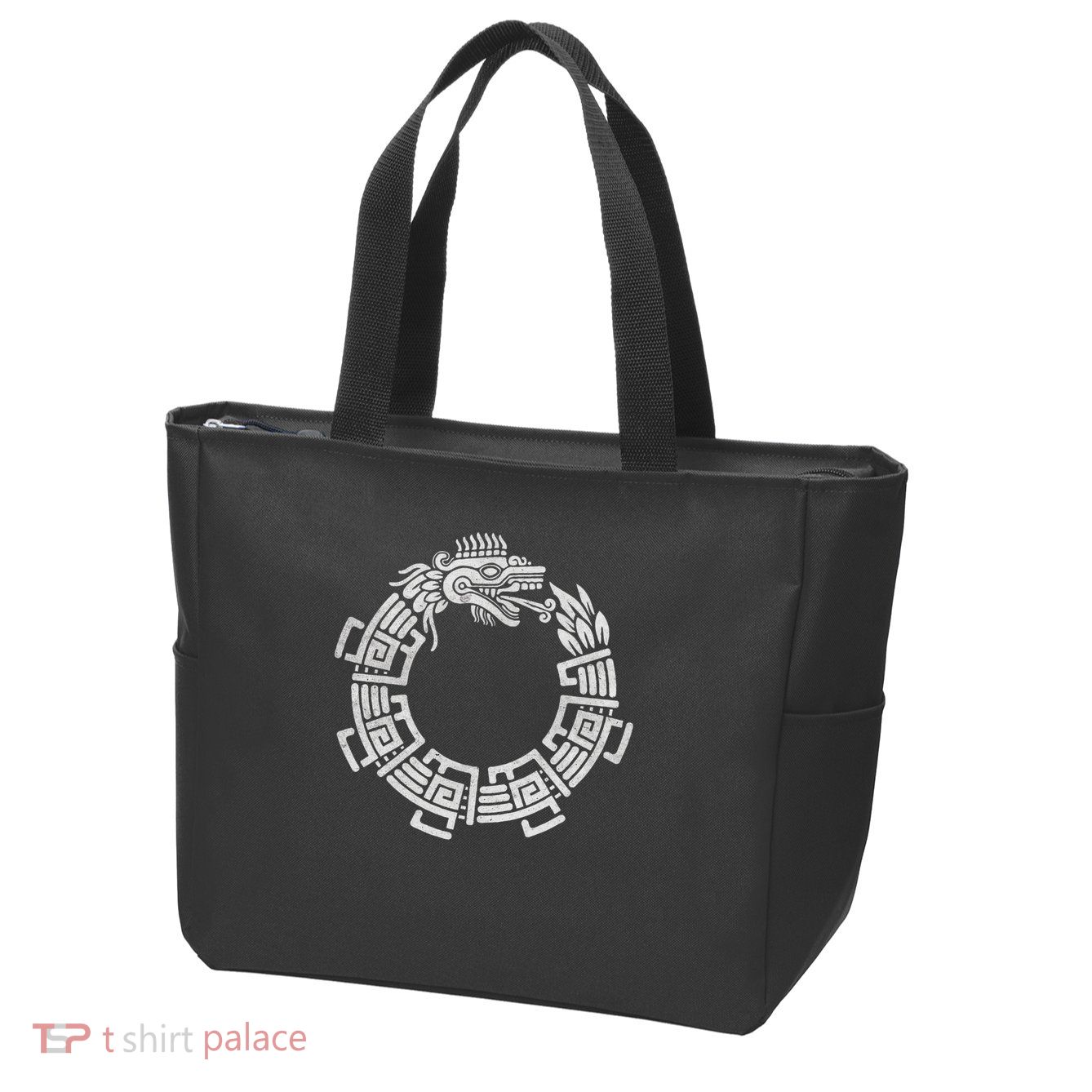 Quetzalcoatl Ouroboros Aztec Serpent Mayan Inca Toltec Zip Tote Bag