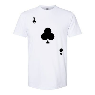 Queen Of Clubs Card Playing Card Poker Costume Card Softstyle CVC T-Shirt