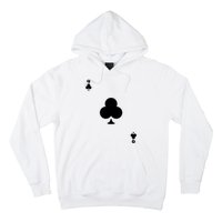 Queen Of Clubs Card Playing Card Poker Costume Card Hoodie