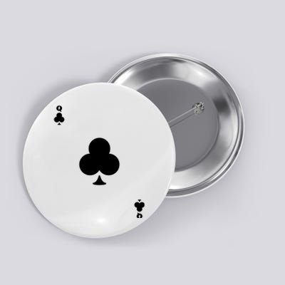 Queen Of Clubs Card Playing Card Poker Costume Card Button