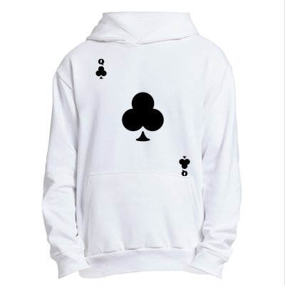 Queen Of Clubs Card Playing Card Poker Costume Card Urban Pullover Hoodie