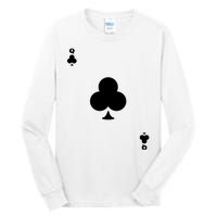 Queen Of Clubs Card Playing Card Poker Costume Card Tall Long Sleeve T-Shirt