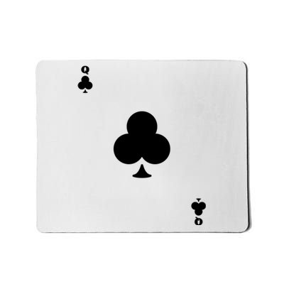 Queen Of Clubs Card Playing Card Poker Costume Card Mousepad