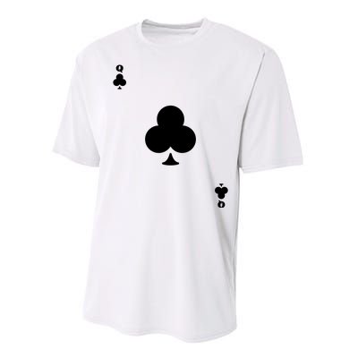 Queen Of Clubs Card Playing Card Poker Costume Card Performance Sprint T-Shirt