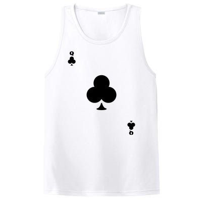 Queen Of Clubs Card Playing Card Poker Costume Card PosiCharge Competitor Tank