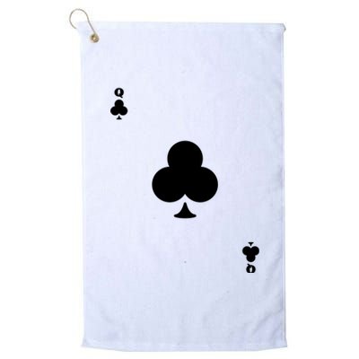 Queen Of Clubs Card Playing Card Poker Costume Card Platinum Collection Golf Towel