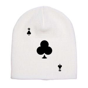 Queen Of Clubs Card Playing Card Poker Costume Card Short Acrylic Beanie