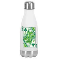 Queen Of Clubs Saint PatrickS Day Stainless Steel Insulated Water Bottle