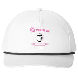 Queen Of Fantasy Football Funny Womens Fantasy Football Snapback Five-Panel Rope Hat