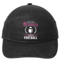 Queen Of Fantasy Football Funny Womens Fantasy Football 7-Panel Snapback Hat