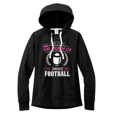 Queen Of Fantasy Football Funny Womens Fantasy Football Women's Fleece Hoodie