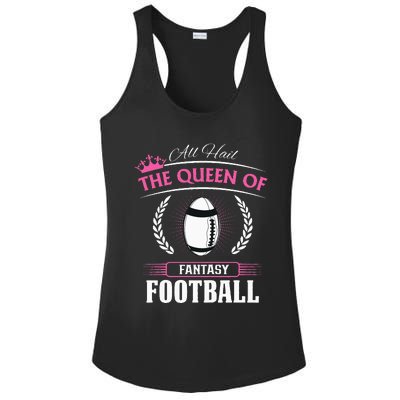 Queen Of Fantasy Football Funny Womens Fantasy Football Ladies PosiCharge Competitor Racerback Tank