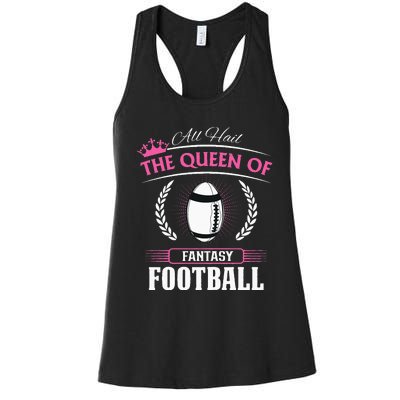 Queen Of Fantasy Football Funny Womens Fantasy Football Women's Racerback Tank