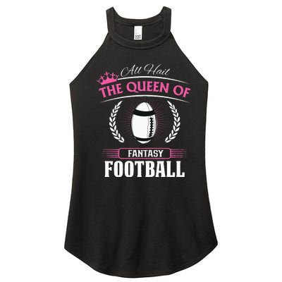 Queen Of Fantasy Football Funny Womens Fantasy Football Women's Perfect Tri Rocker Tank